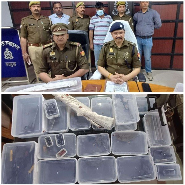 अवैध शस्त्र फैक्ट्री का हापुड़ नगर पुलिस ने किया पर्दाफाश