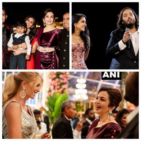 अनंत-राधिका के प्री-वेडिंग सेलिब्रेशन में झूमा अंबानी परिवार, इवांका के साथ खिलखिलाती दिखीं नीता