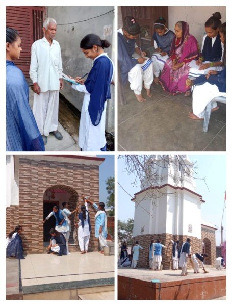 श्रीमती दिलावरी देवी किसान कन्या पीजी कॉलेज चिंगरावठी  बुलंदशहर की राष्ट्रीय सेवा योजना इकाई द्वारा ग्राम नयाबास में आयोजित