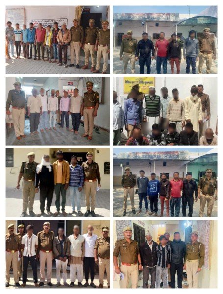 जनपद बुलन्दशहर में 24 घंटे में 107 एनबीडब्ल्यू वारंटी गिरफ्तार