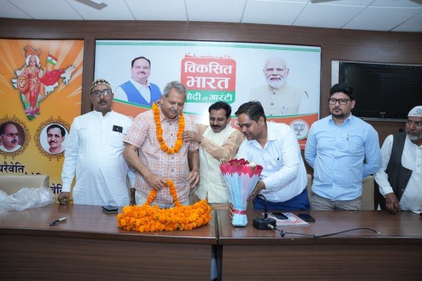 भाजपा के अल्प संख्यक मोर्चा के नवनियुक्त लोकसभा प्रभारी डा.असलम पहुंचे भाजपा प्रदेश कार्यालय