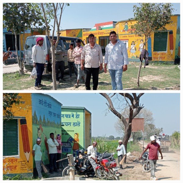 सड़क निर्माण में घटिया सामग्री लगाने पर फुटा गुस्सा ।