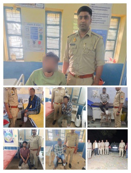 गौकशी करने वाले बदमाशों से स्वाट टीम, थाना ककोड़ व थाना चोला पुलिस की संयुक्त रूप से हुई मुठभेड़