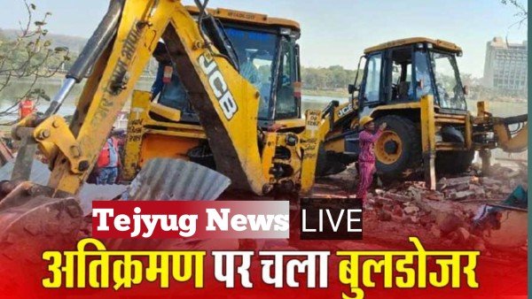 बुलडोजर लेकर पहुंच गई टीम, देखते ही सड़क पर खड़े ठेलेवालों में मची भगदड़; झोपड़ पट्टी- खोखे हटाए