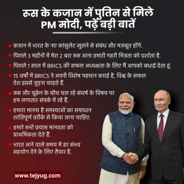 PM मोदी और रूसी राष्ट्रपति व्लादिमीर पुतिन की मुलाकात की